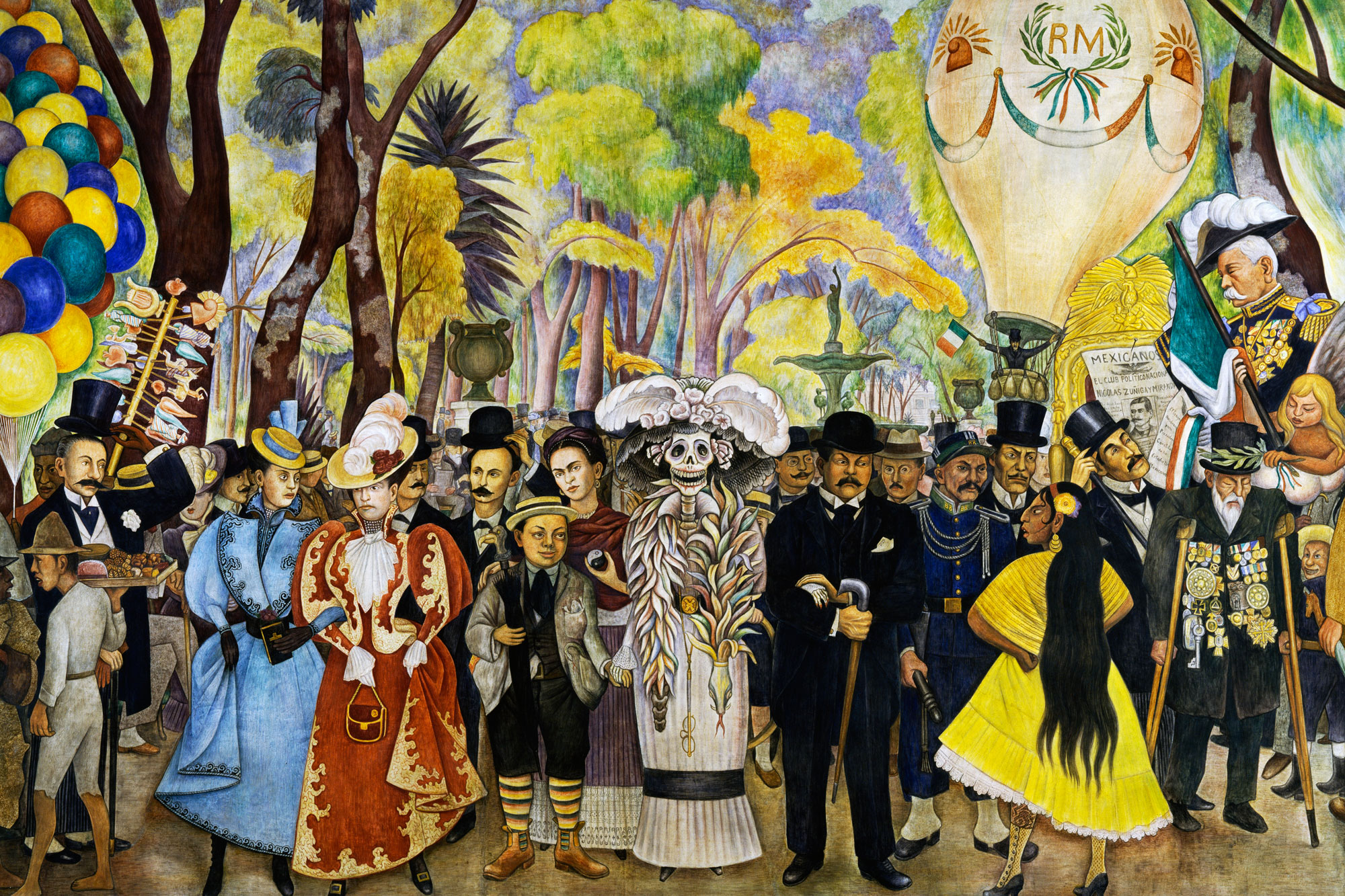 2000x1333 The Mexican Riddle Empire Amp Revolution The Greanville Post - Diego Rivera Dia De Los Muertos Painting