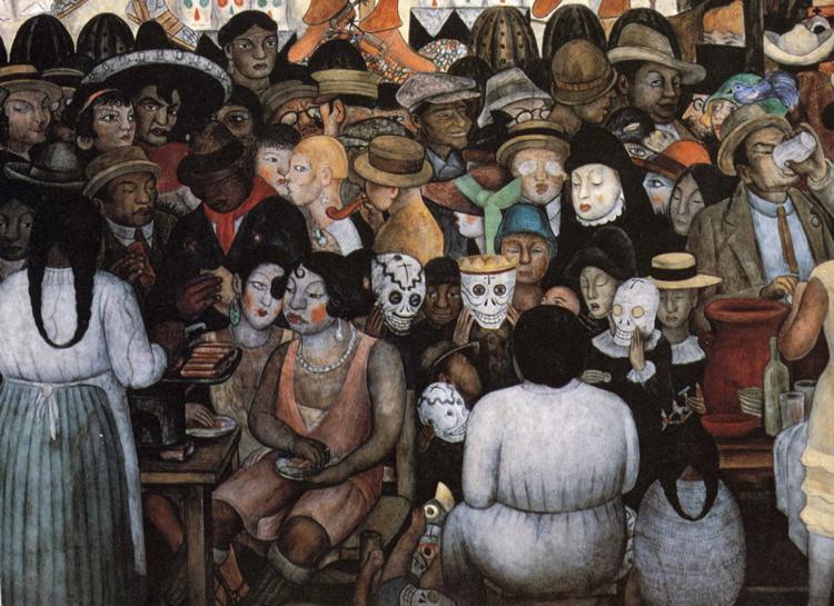 750x545 W~ Wall Paintings Violence Through Therts In Latinmerica - Diego Rivera Dia De Los Muertos Painting
