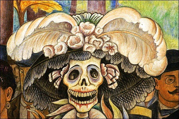 600x400 Pre Tarot History Happy Halloween! - Diego Rivera Dia De Los Muertos Painting