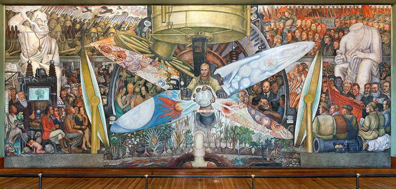 800x383 Destroyed By Rockefellers, Diego Rivera Mural Trespassed - Diego Rivera Painting