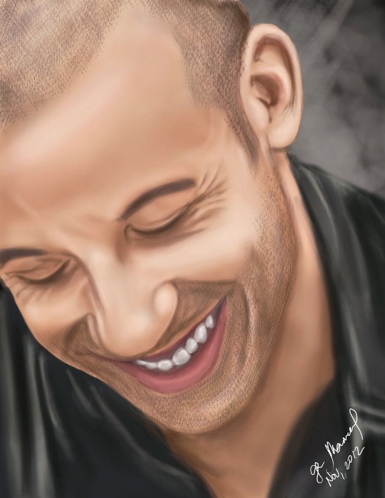 786x1017 Vin Diesel Digital Painting By Gege4u - Diesel Painting