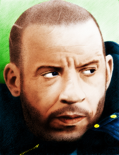 383x500 Painting Vin Diesel By Linkzer - Diesel Painting