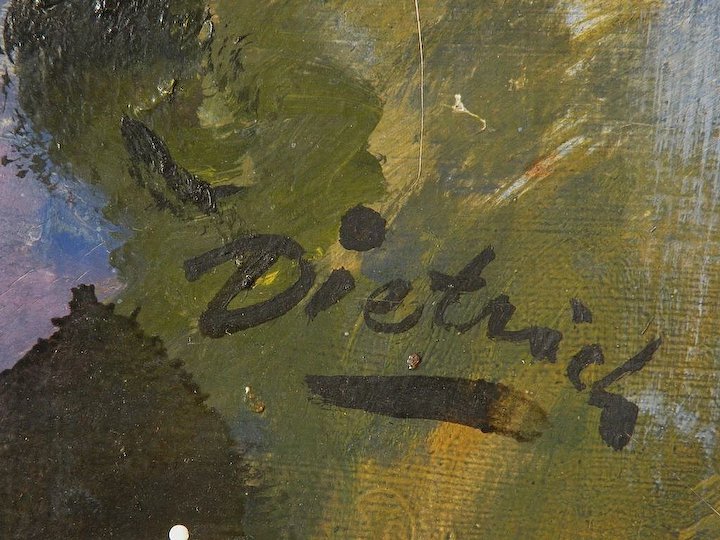 720x540 Hermann Dietrich (1916 2003) Original Floral Fantasy Oil Painting - Dietrich Painting