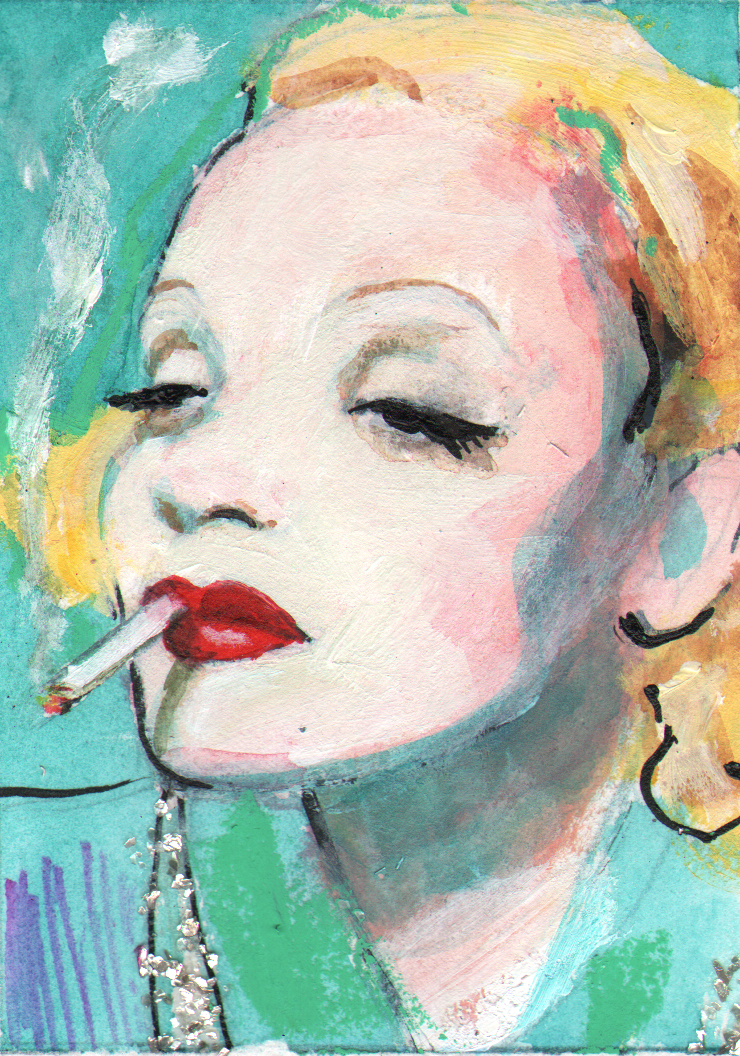 740x1056 Marlene Dietrich Maria Pace Wynters - Dietrich Painting