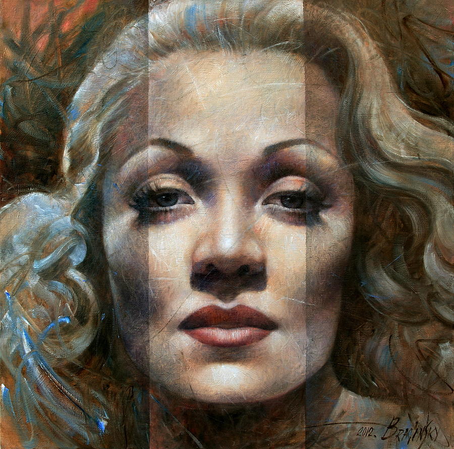 900x890 Marlene Dietrich Painting By Arthur Braginsky - Dietrich Painting