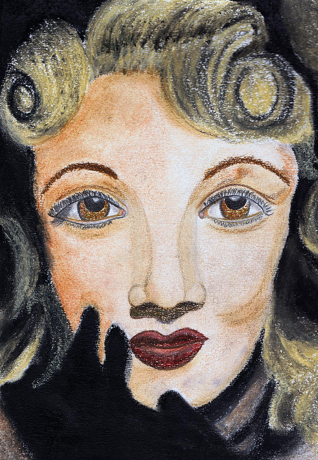 623x900 Marlene Dietrich Painting By Luana Beatrice Lazar - Dietrich Painting