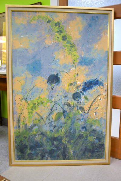 400x600 Original Floral Fantasy Oil On Board Painting By Listed California - Dietrich Painting