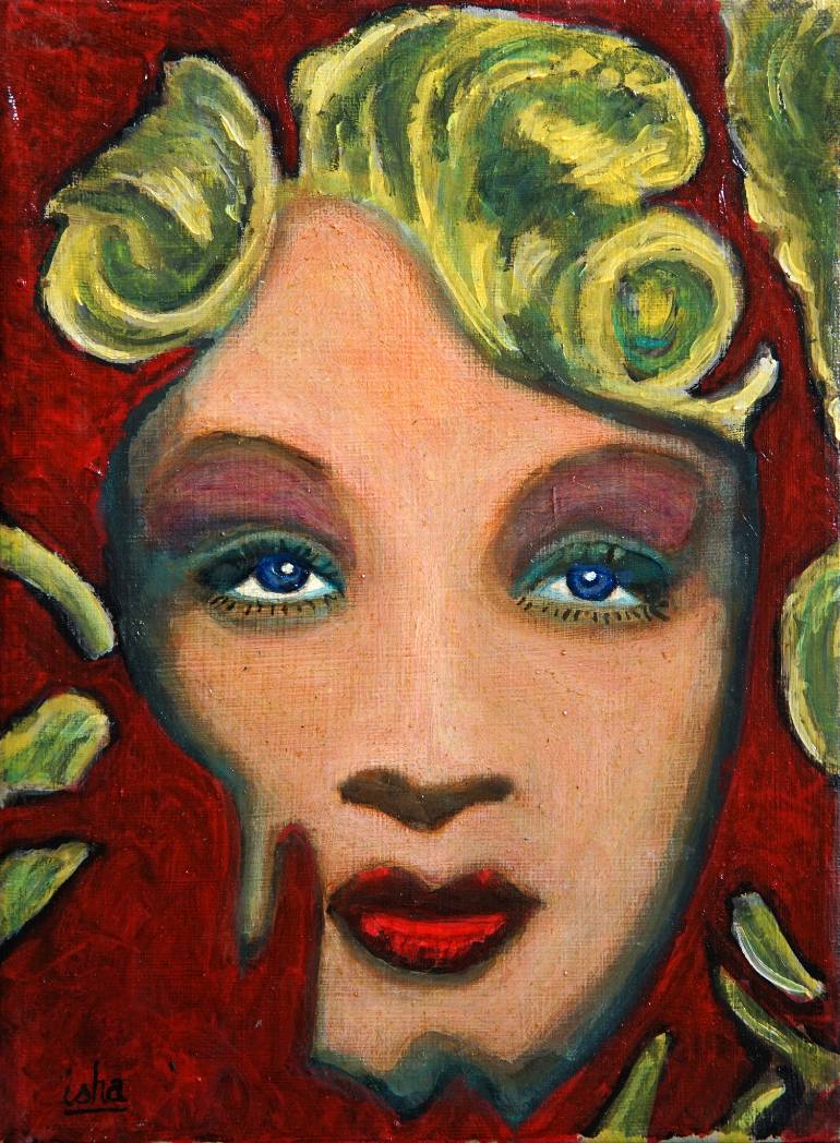 770x1048 Saatchi Art Marlene Dietrich Painting By Gerhardt Isringhaus - Dietrich Painting