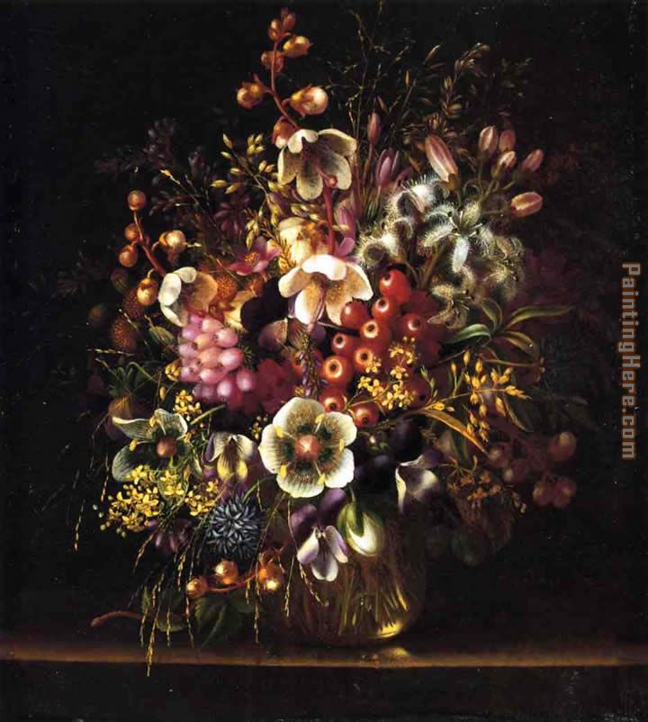 720x802 Adelheid Dietrich Still Life With Flowers In A Vase Painting - Dietrich Painting