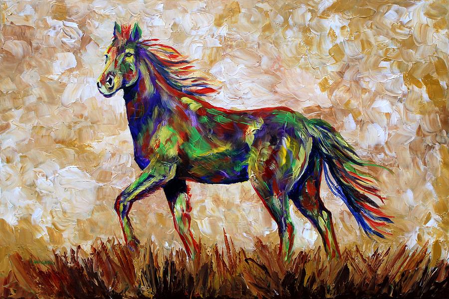 900x600 Horse Of A Different Color Painting By Karl Wagner - Different Painting