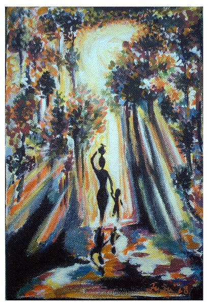 409x600 Mother, Lady With A Child, Lady, Woman, Girl, Different Painting - Different Painting