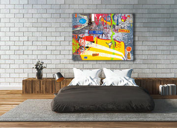 360x260 Modern Multi Coloured Canvas Wall Art Print - Digital Canvas Painting