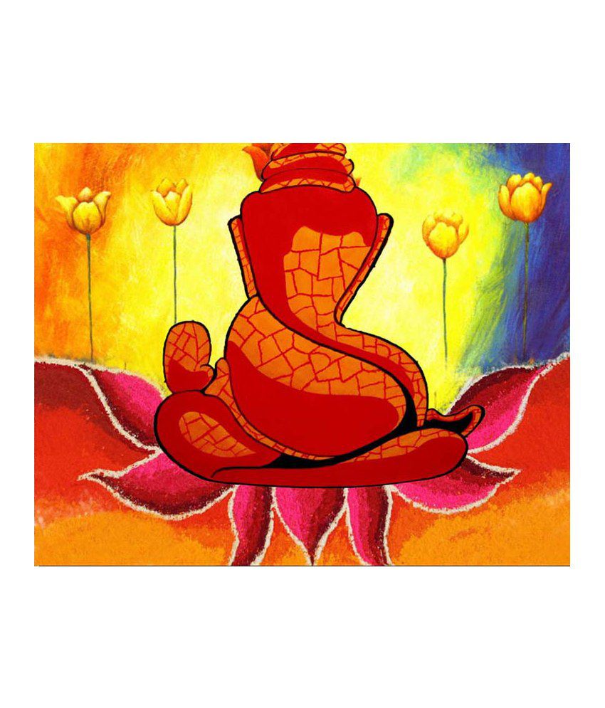 850x995 Mesleep Ganpati Design Digital Canvas Painting Buy Mesleep - Digital Canvas Painting