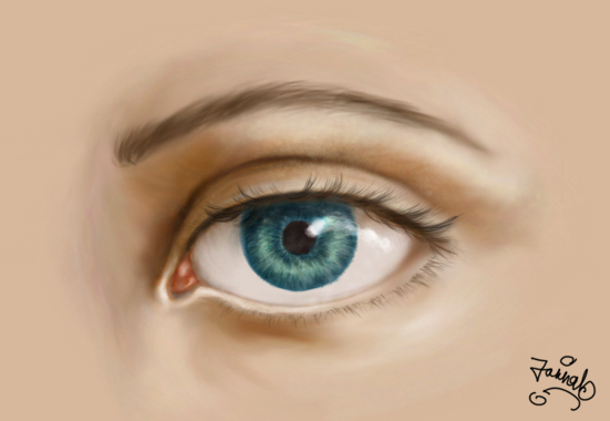 551x380 My First Digital Painting, Eye By Zaishe5757 - Digital Eye Painting