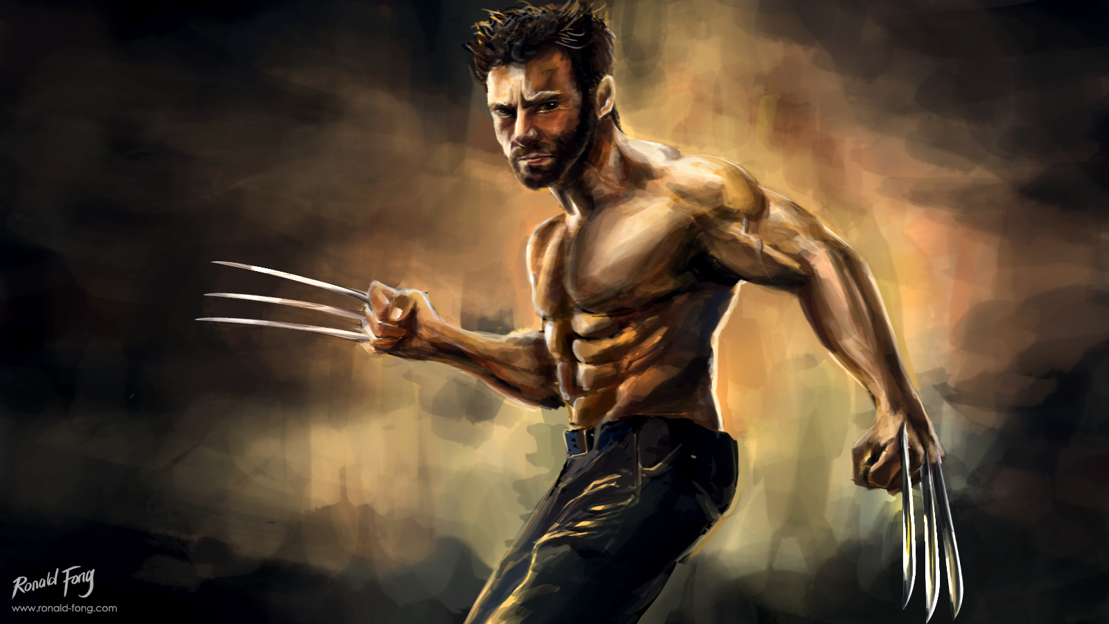 1600x900 The Wolverine Digital Painting Ronald Fong - Digital Painting