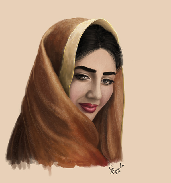 600x639 Mahira Khan - Digital Painting Gallery