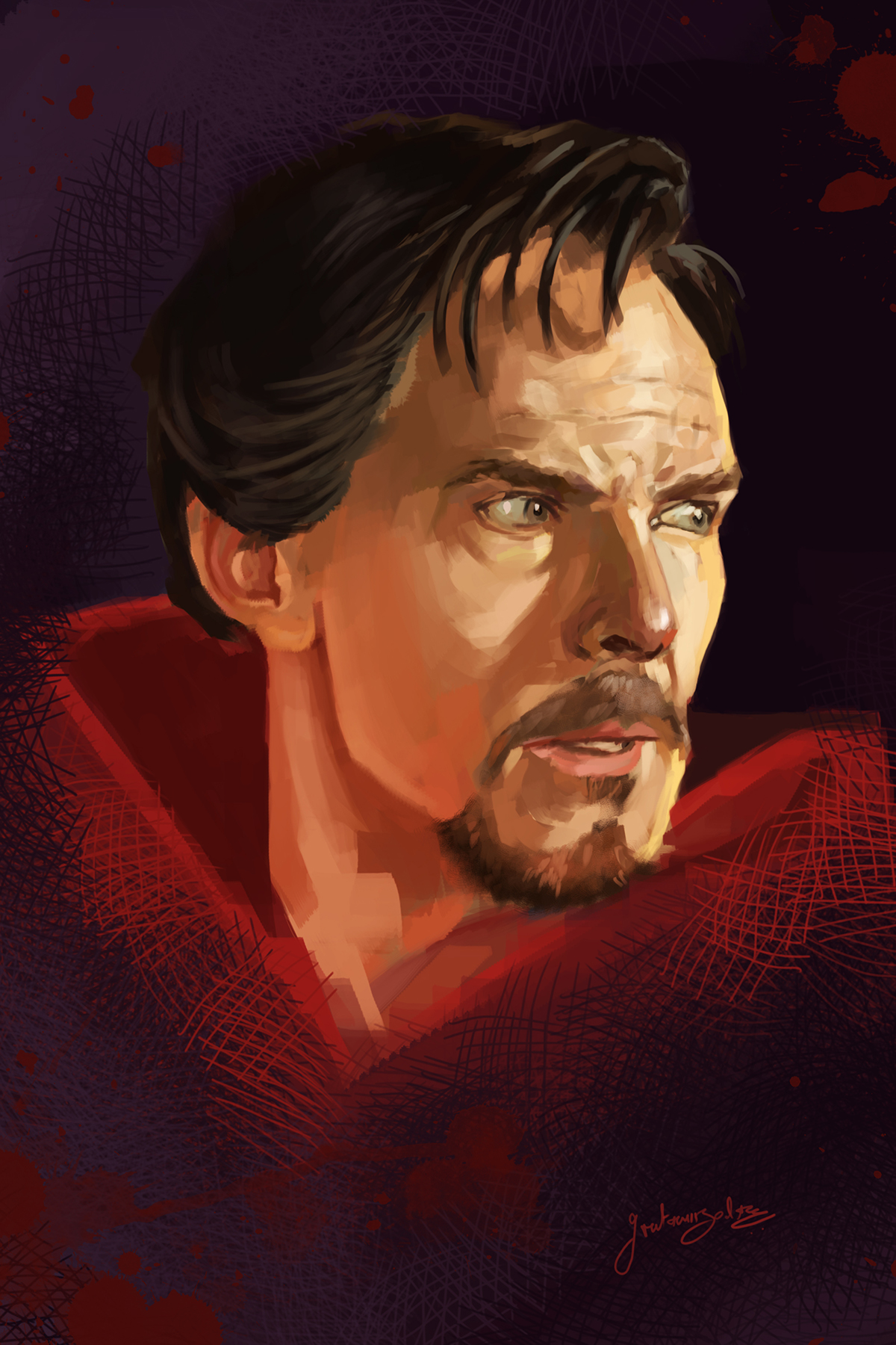 1200x1800 Doctor Strange Digital Painting On Wacom Gallery - Digital Painting Gallery