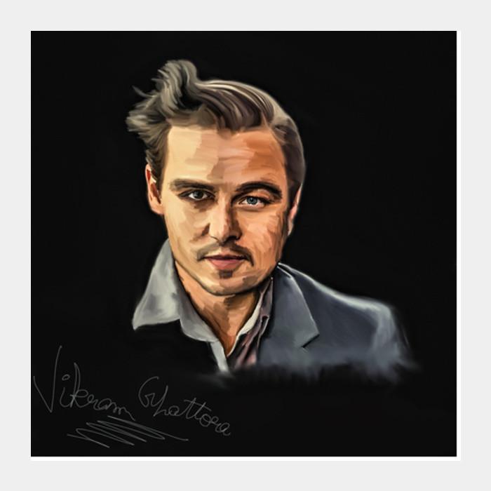 700x700 Johnny Deppleonardo Di Caprio Digital Painting Square Art Prints - Digital Painting Prints