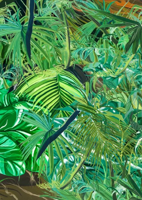 461x650 Tropical Jungle Poster Print - Digital Painting Prints