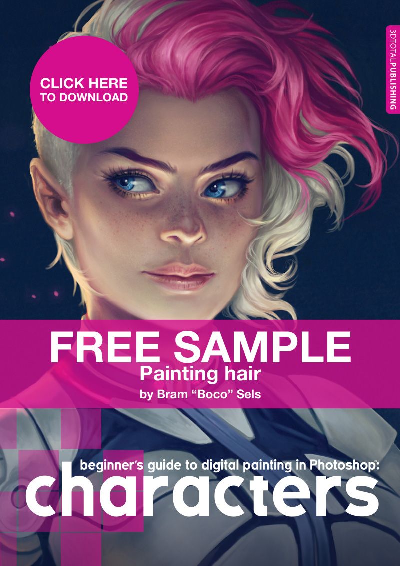800x1132 Discover How To Paint Hair In Photoshop In This Free Sample - Digital Painting Shop