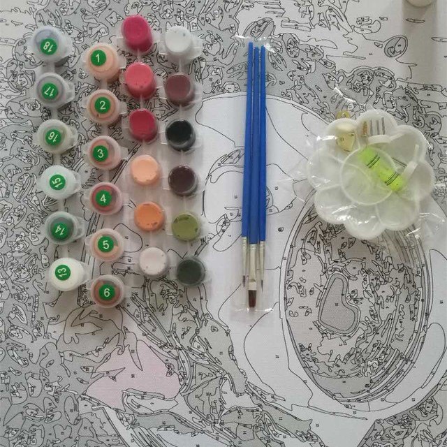 640x640 Online Shop No Frame Eiffel Tower France City Diy Digital Painting - Digital Painting Shop