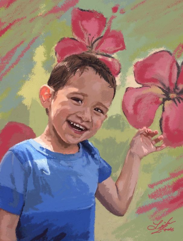 606x798 Child Digital Painting Portrait - Digital Painting Shop