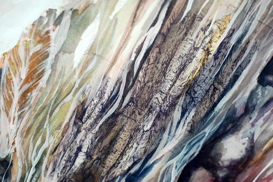 900x602 Tree Bark Texture Painting By Kimberlee Trowbridge - Digital Painting Tree Bark