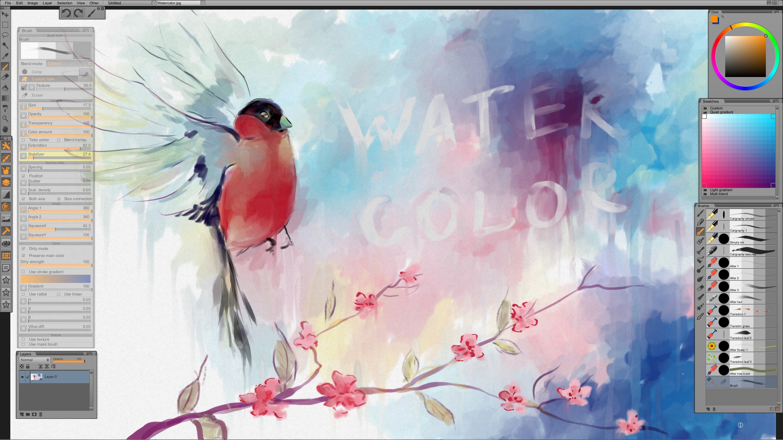 2560x1440 Digital Watercolor Tutorial - Digital Watercolor Painting