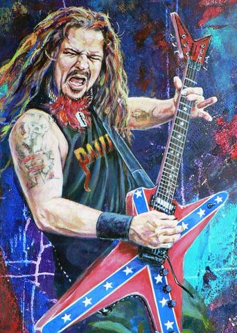 342x480 Dimebag Darrell Fine Art Print - Dimebag Darrell Painting