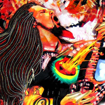 360x360 Stars And Bars (And Product Endorsements) - Dimebag Darrell Painting