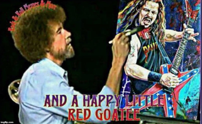 812x500 Bob Ross Painting Dimebag Darrell - Dimebag Darrell Painting