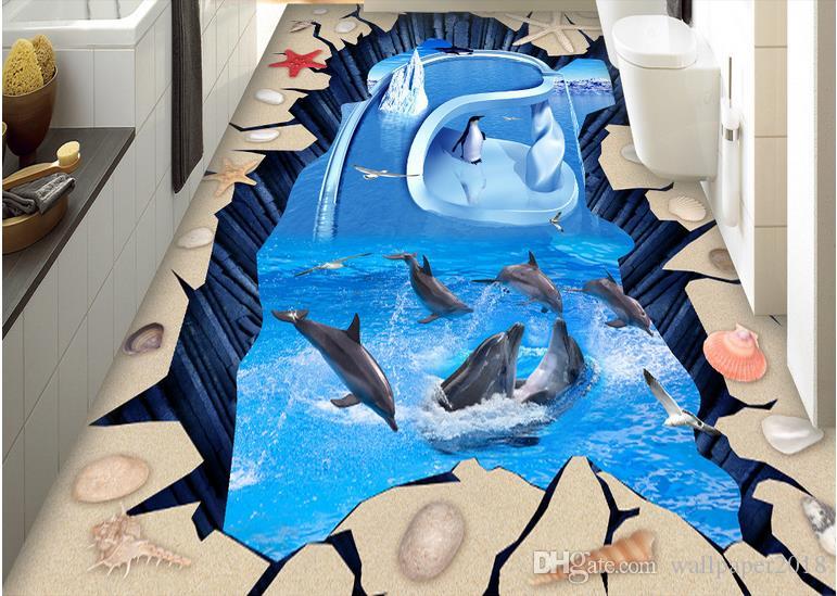771x549 Sea World Dolphin 3d Three Dimensional Painting Street Painting - Dimensional Painting