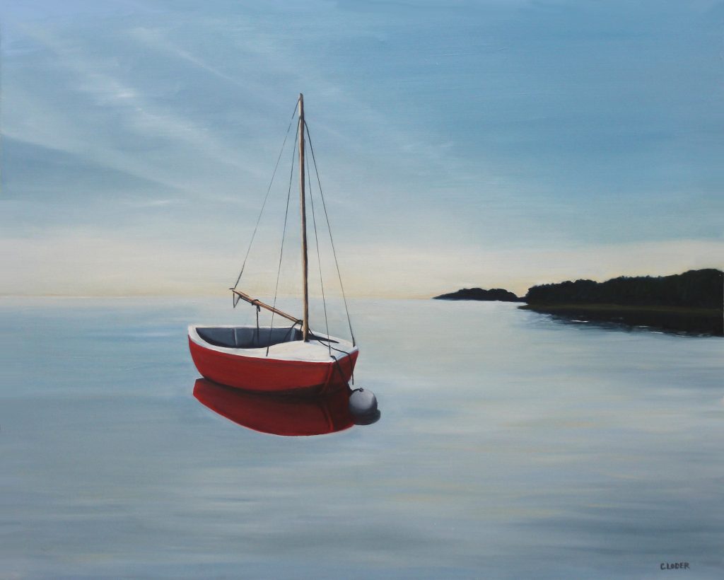 1024x820 Red Dory - Dinghy Painting