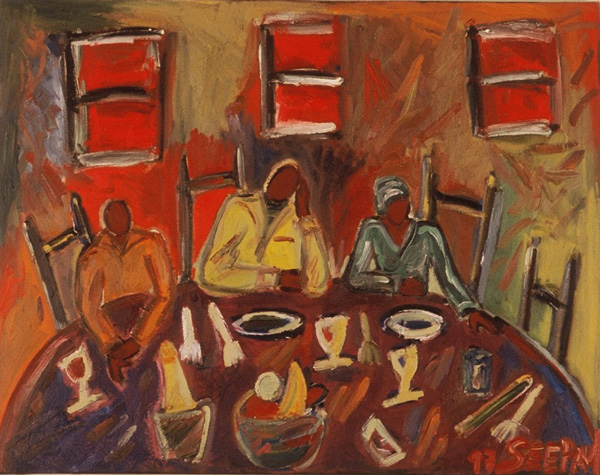 600x475 Nadine Seepaul - Dinner Table Painting