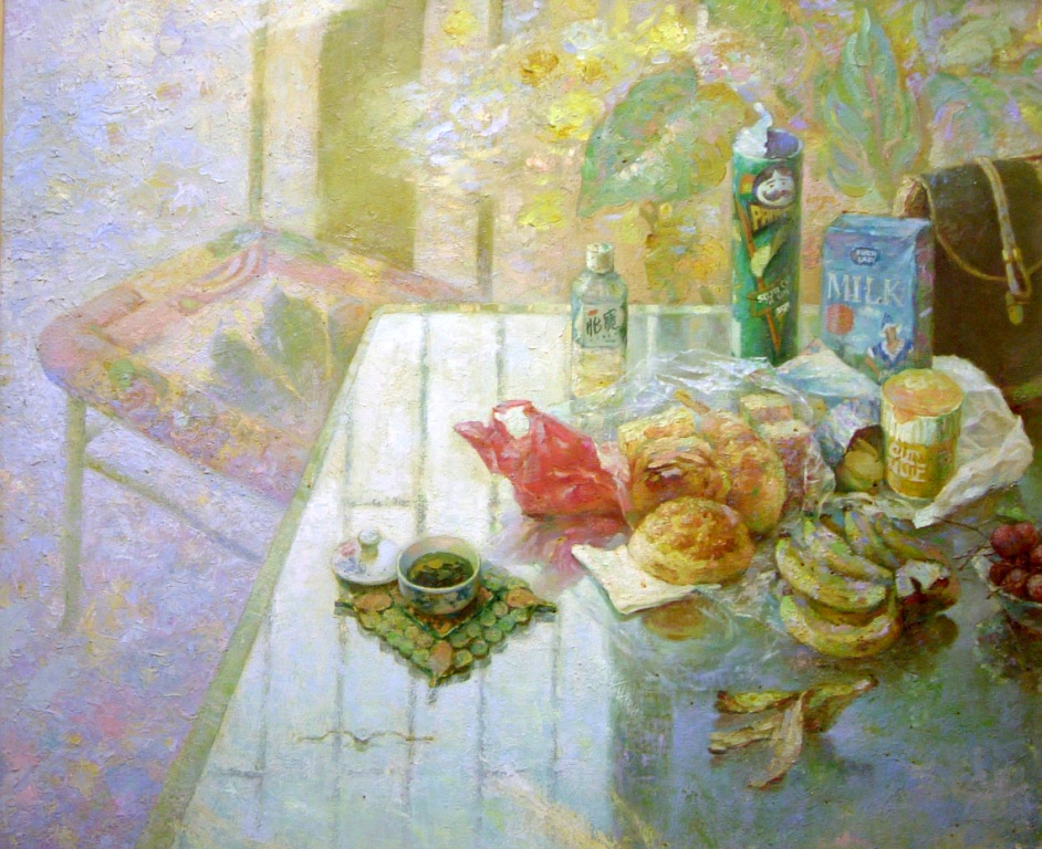 942x768 Corner Of The Dining Table, Painting By Liang Yi Er - Dinner Table Painting