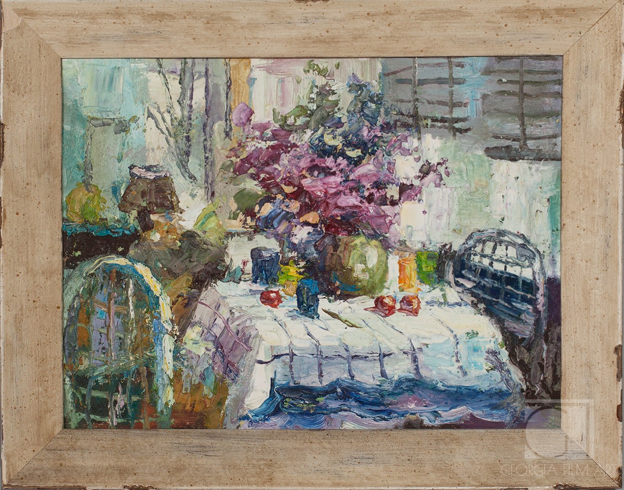 1272x1000 Dinner Table Indigo Georgia Film Art - Dinner Table Painting
