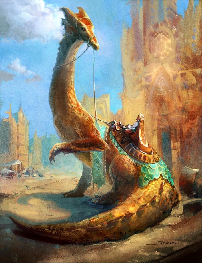 707x920 Dino Rider, An Art Print By Patrick Jensen - Dino Painting