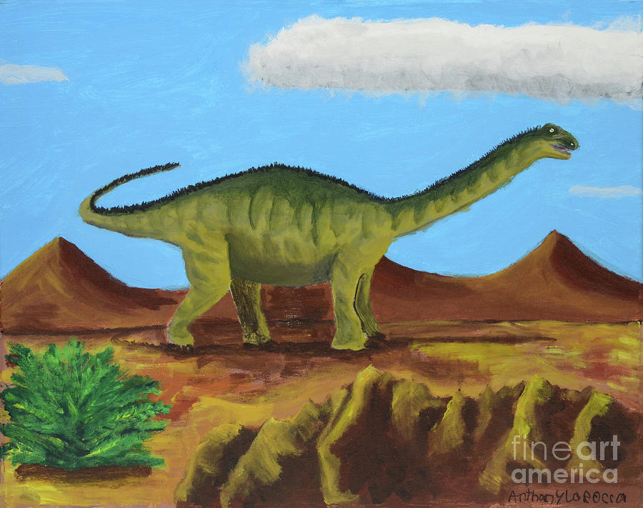 900x711 Dino Roams Painting By Artists With Autism Inc - Dino Painting