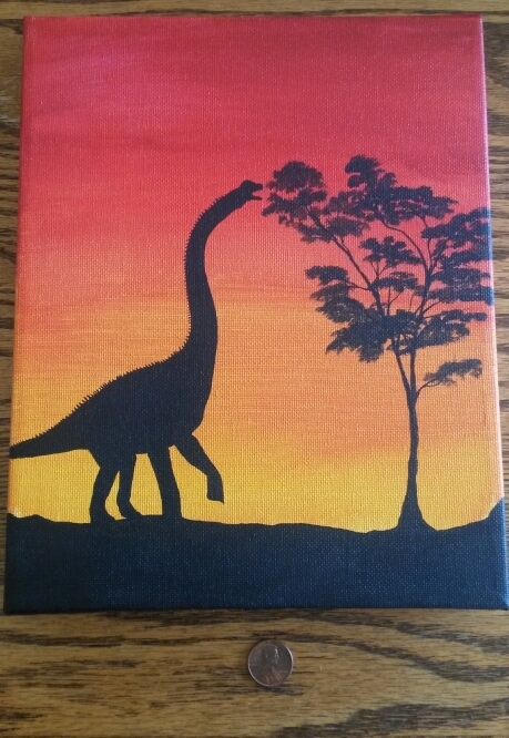 459x666 Artwork John K. Patterson - Dino Painting