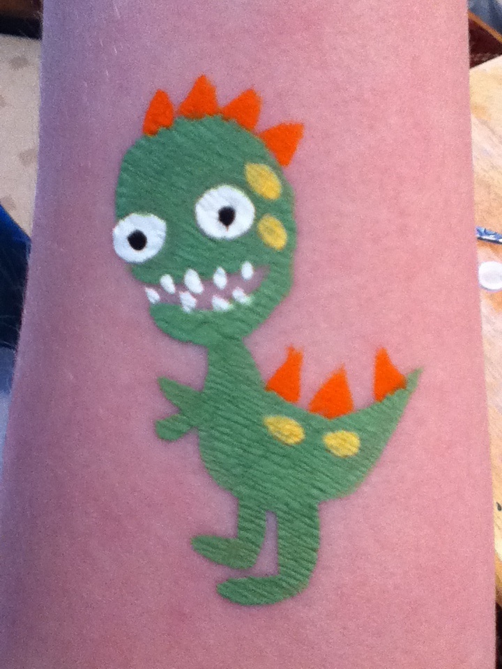 720x960 Dinosaur Face Paint By Quarantinedroses15 - Dinosaur Kids Painting