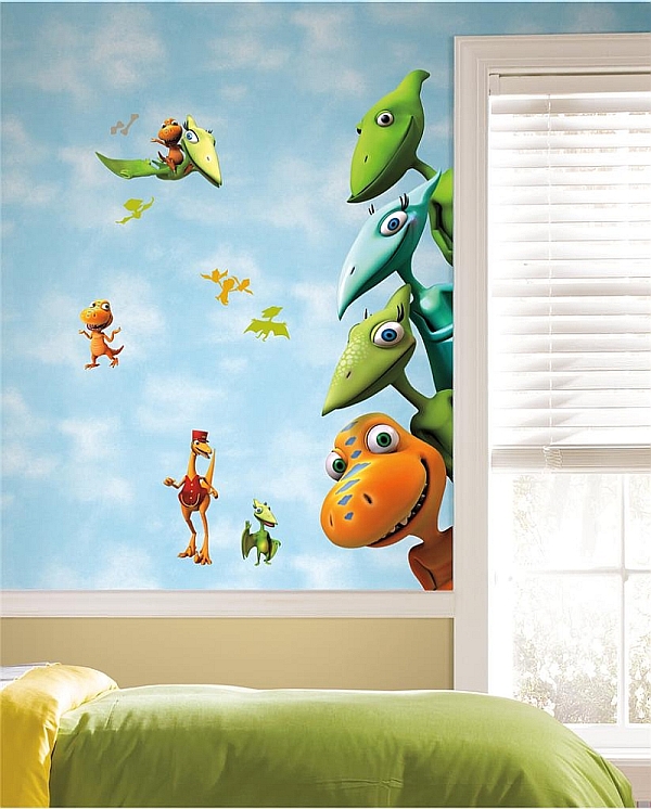 600x746 Kids Bedrooms With Dinosaur Themed Wall Art And Murals - Dinosaur Kids Painting