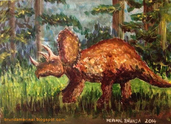 600x436 Merinal Brunda Day 25 - Dinosaur Painting