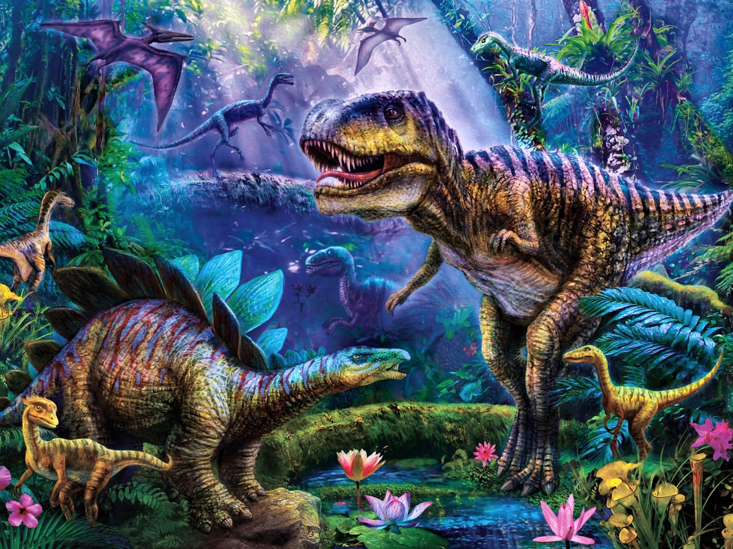 1500x1125 Dinosaur Painting Art Beautiful Dinosaurs Jungles Artwork Dino - Dinosaur Painting