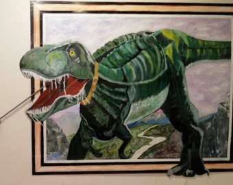 340x270 Dinosaur Painting Etsy - Dinosaur Painting