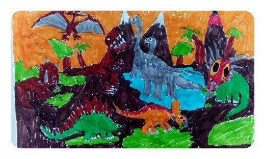 Dinosaur Painting For Kids