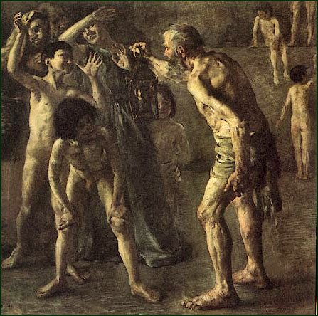 447x444 A Voice In The Wilderness - Diogenes Of Sinope Painting