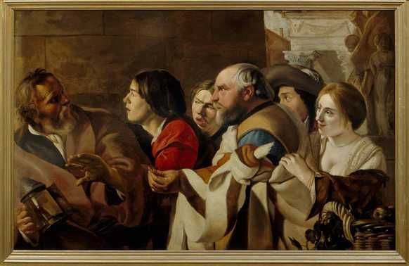 582x378 Diogenes Op De Markt Van Athene (1628) Jacob Van Campen. De - Diogenes Of Sinope Painting