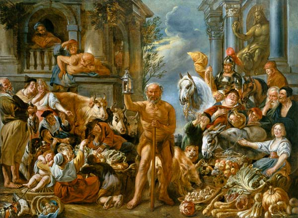 600x440 Diogenes The Dog - Diogenes Of Sinope Painting