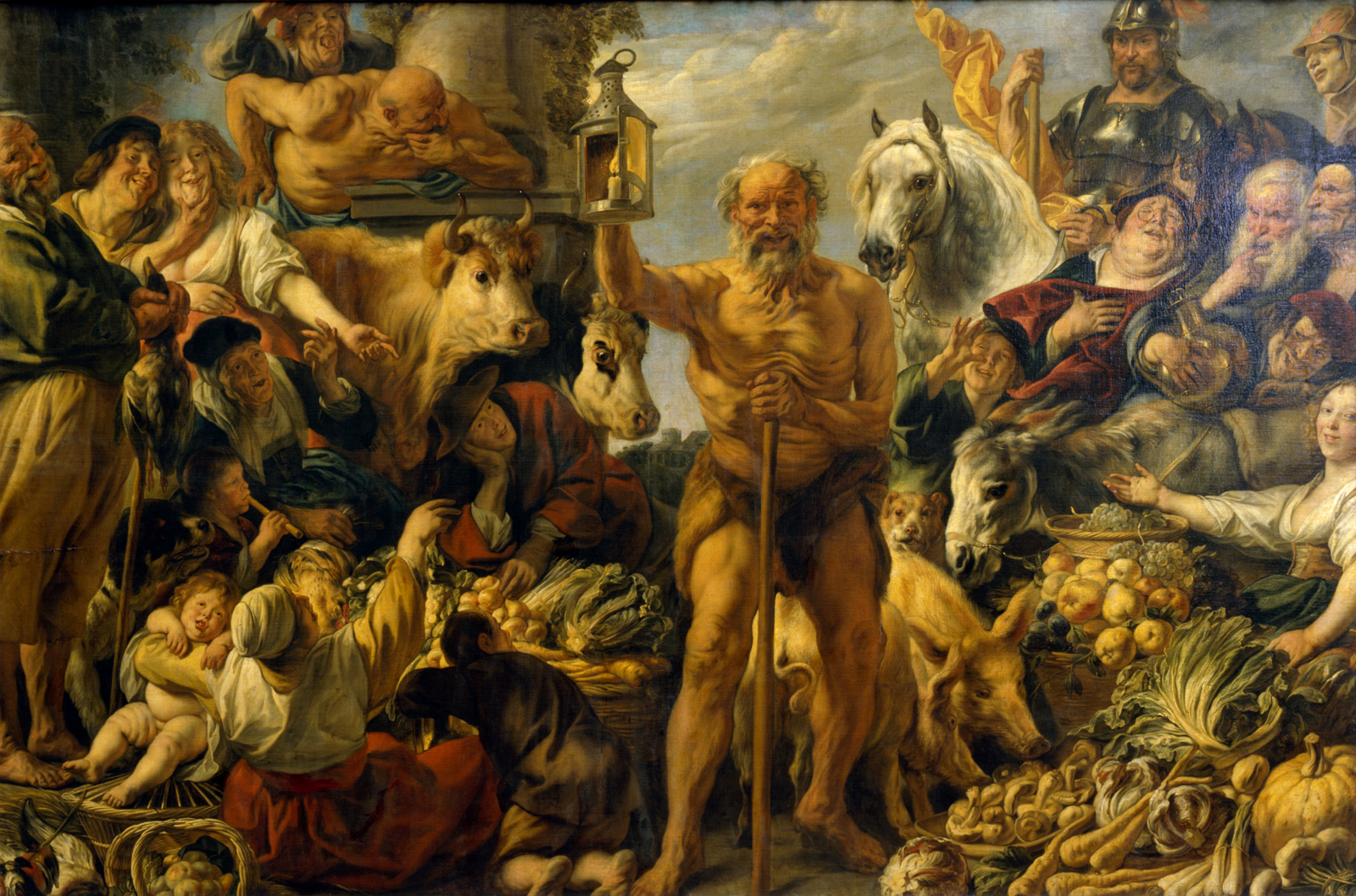 1600x1058 Filediogenes Jordaens.jpg - Diogenes Of Sinope Painting