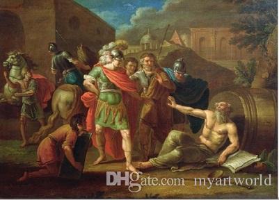 401x288 2018 Alexander The Great Visits Diogenes At Corint,high Quality - Diogenes Painting